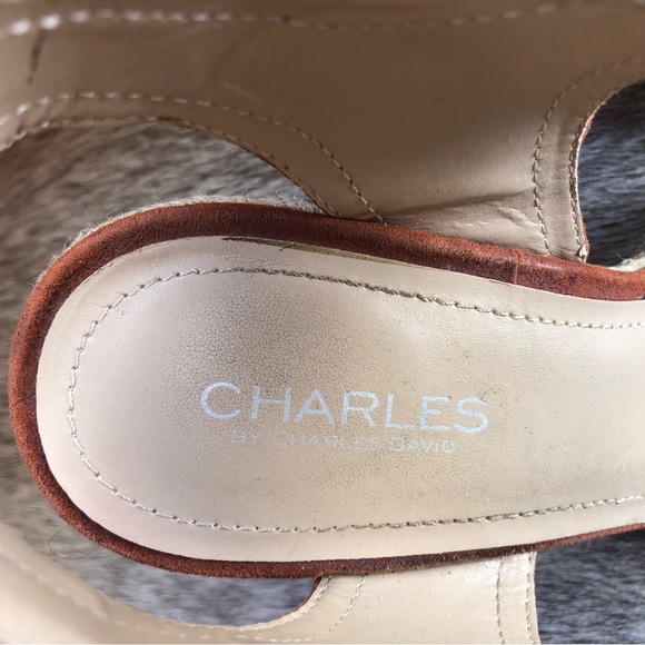 Charles David genuine suede wedge espadrille sandal in burnt sienna color 8.5 - Picture 6 of 8